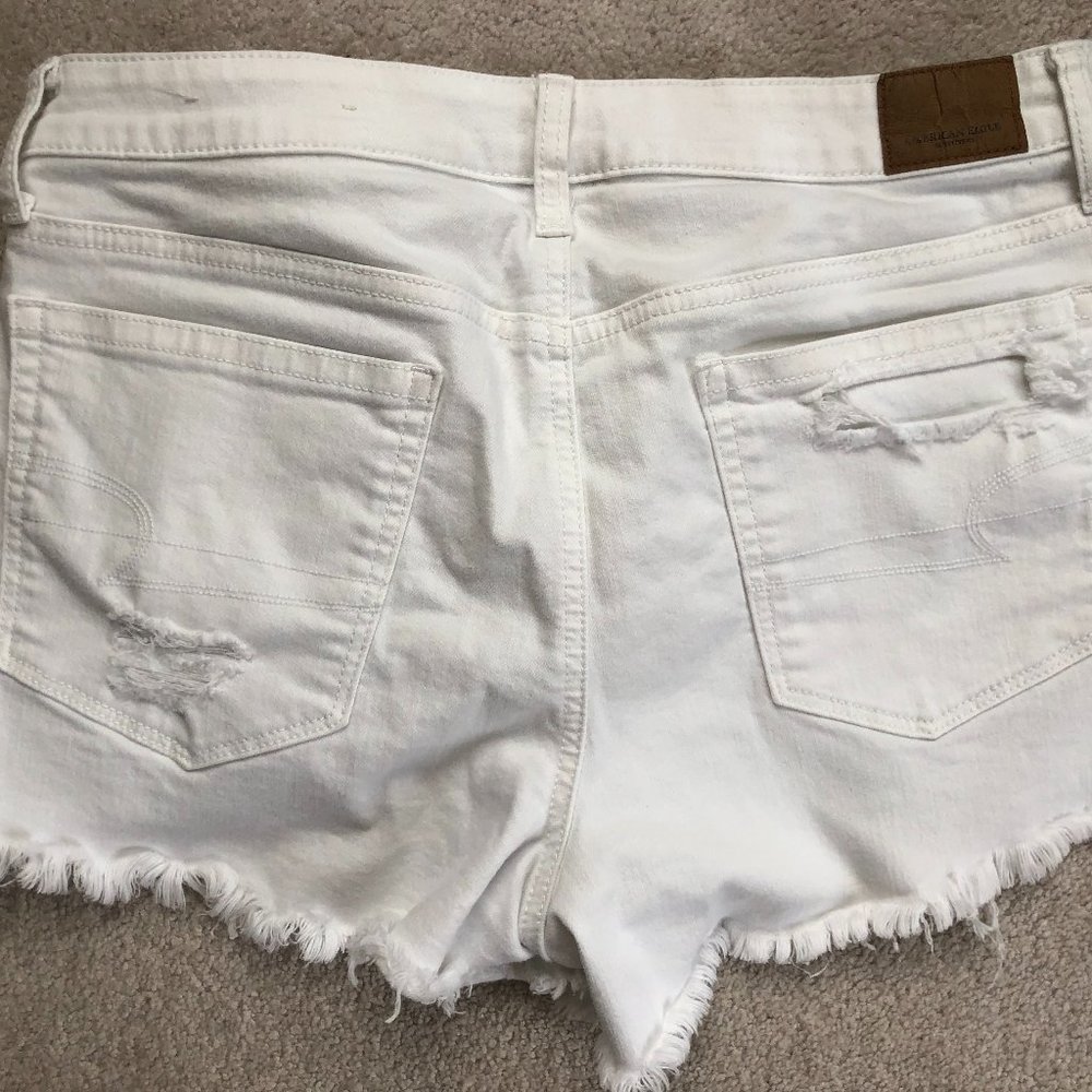 white jean shorts